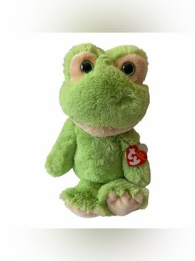 13" Ty Attic Treasures CUDDLYS Floyd Green Frog Plush Stuffed Animal